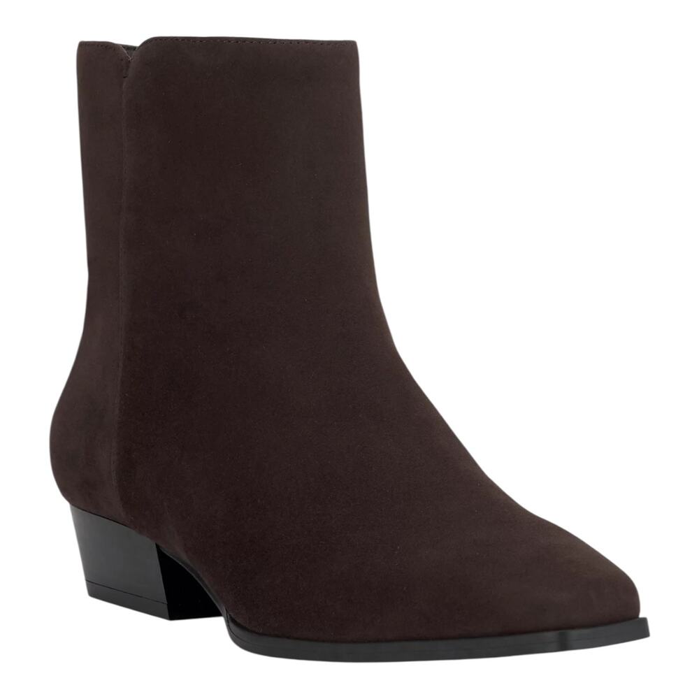 INC Women's Fenna Suede Booties Brown Size 9 1/2